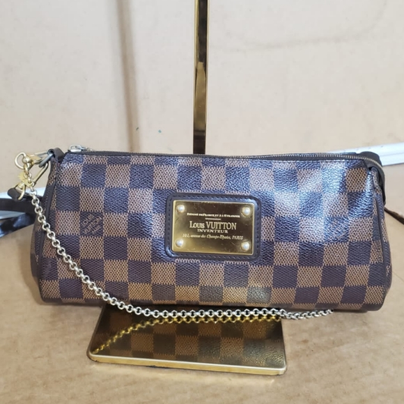LOUIS VUITTON Damier Ebene Eva Clutch/Crossbody Bag - Picture 6 of 14